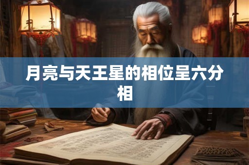 月亮与天王星的相位呈六分相