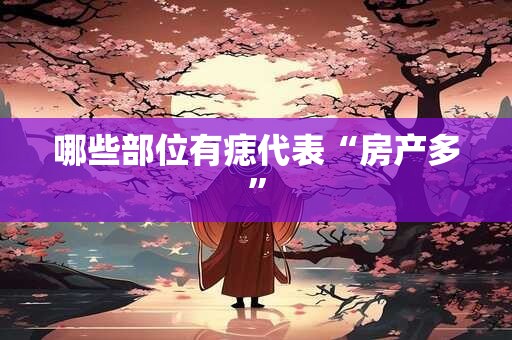 哪些部位有痣代表“房产多”