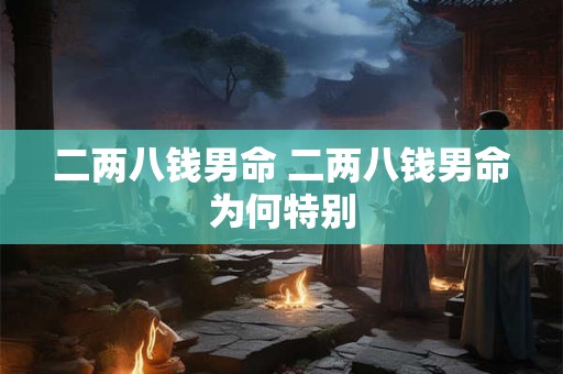 二两八钱男命 二两八钱男命为何特别