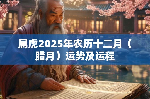 属虎2026年农历十二月(腊月)运势及运程 属虎2026年农历十二月(腊月)运势及运程