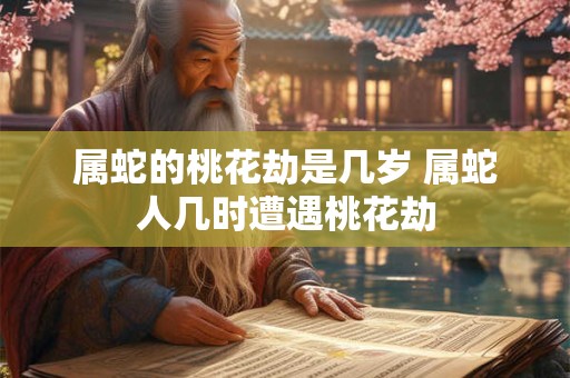 属蛇的桃花劫是几岁 属蛇人几时遭遇桃花劫