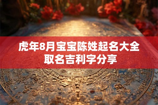 虎年8月宝宝陈姓起名大全 取名吉利字分享