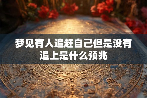 梦见有人追赶自己但是没有追上是什么预兆