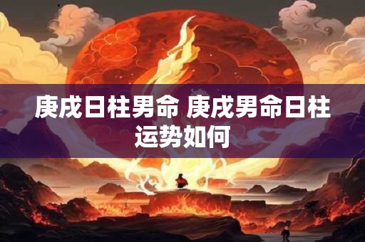 庚戌日柱男命 庚戌男命日柱运势如何