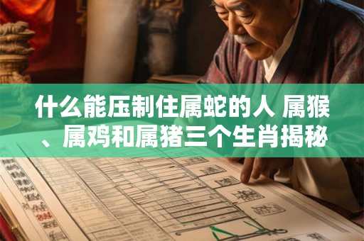 什么能压制住属蛇的人 属猴、属鸡和属猪三个生肖揭秘