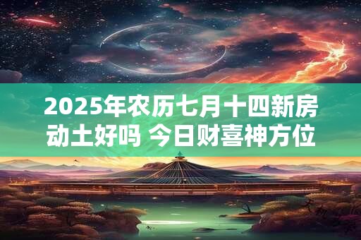2025年农历七月十四新房动土好吗 今日财喜神方位