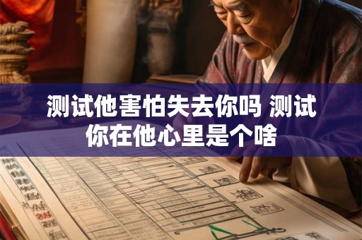 测试他害怕失去你吗 测试你在他心里是个啥