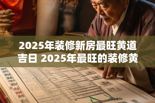 2025年装修新房最旺黄道吉日 2025年最旺的装修黄道吉日