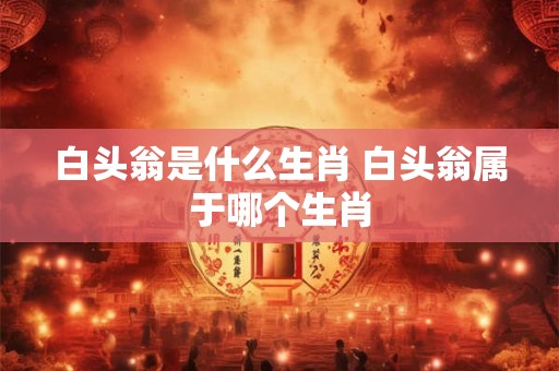 白头翁是什么生肖 白头翁属于哪个生肖