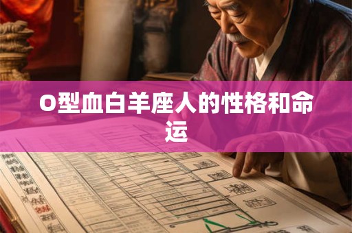 O型血白羊座人的性格和命运