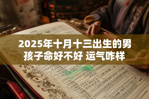 2025年十月十三出生的男孩子命好不好 运气咋样
