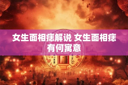 女生面相痣解说 女生面相痣有何寓意