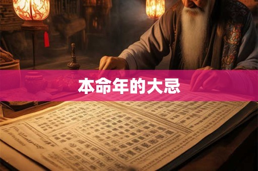 本命年的大忌