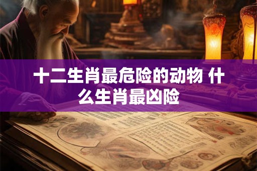 十二生肖最危险的动物 什么生肖最凶险