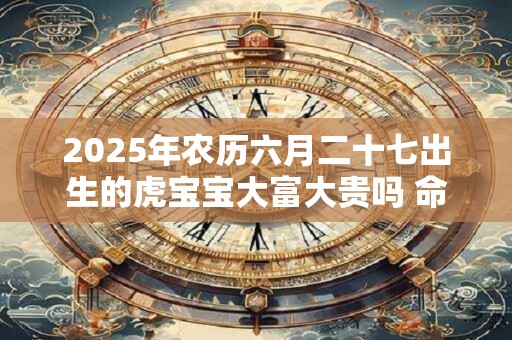 2025年农历六月二十七出生的虎宝宝大富大贵吗 命运如何