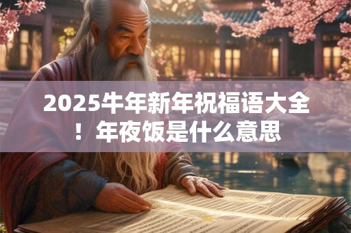 详细阅读:2025牛年新年祝福语大全!年夜饭是什么意思 2025牛年新年祝福语大全!年夜饭是什么意思