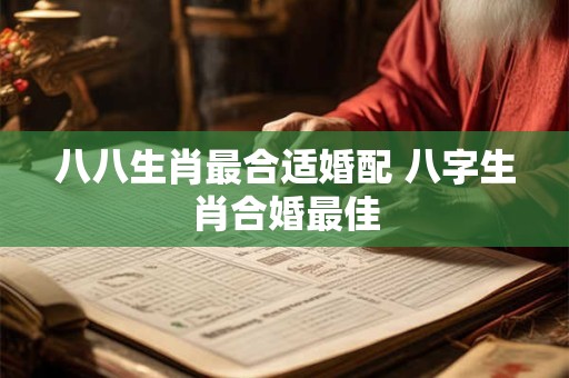 八八生肖最合适婚配 八字生肖合婚最佳