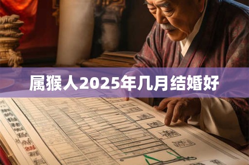 属猴人2025年几月结婚好