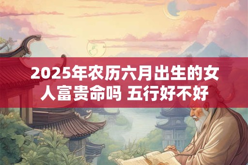 2025年农历六月出生的女人富贵命吗 五行好不好