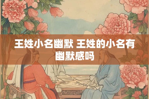 王姓小名幽默 王姓的小名有幽默感吗
