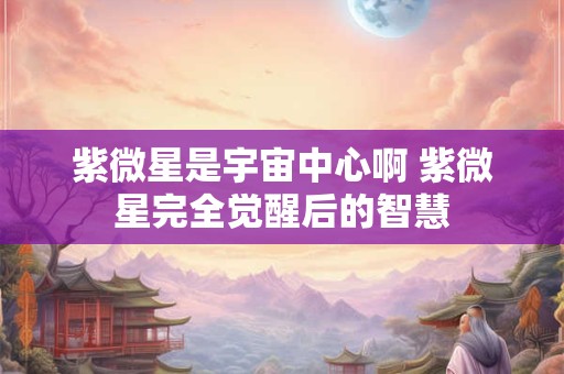 紫微星是宇宙中心啊 紫微星完全觉醒后的智慧