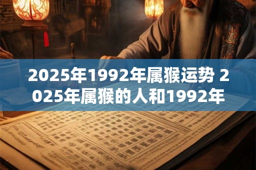 2025年1992年属猴运势 2025年属猴的人和1992年属猴的人运势如何