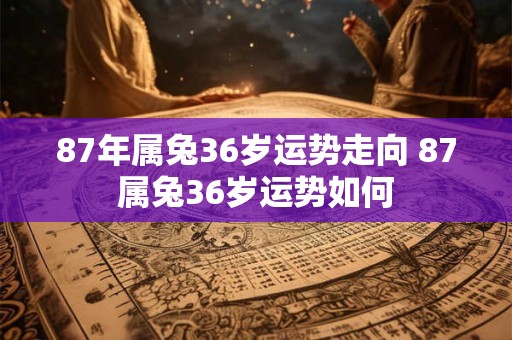 87年属兔36岁运势走向 87属兔36岁运势如何