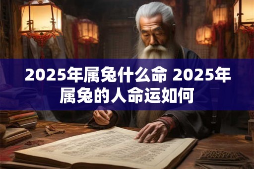 2025年属兔什么命 2025年属兔的人命运如何