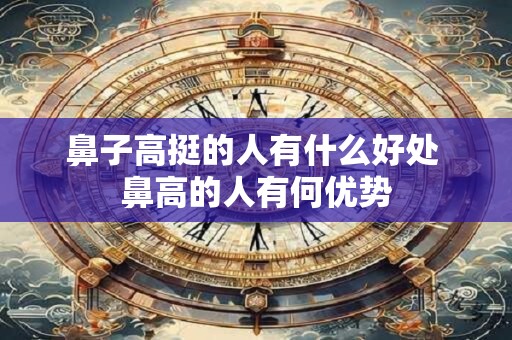 鼻子高挺的人有什么好处 鼻高的人有何优势