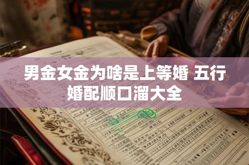 男金女金为啥是上等婚 五行婚配顺口溜大全