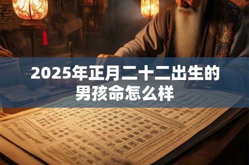2025年正月二十二出生的男孩命怎么样