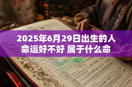 2025年6月29日出生的人命运好不好 属于什么命