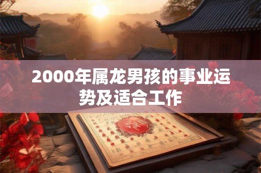 2000年属龙男孩的事业运势及适合工作