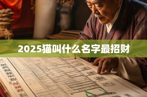 2025猫叫什么名字最招财
