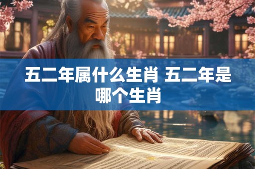 五二年属什么生肖 五二年是哪个生肖