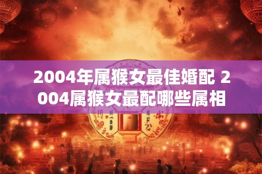 2004年属猴女最佳婚配 2004属猴女最配哪些属相