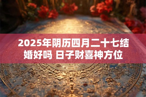 2025年阴历四月二十七结婚好吗 日子财喜神方位