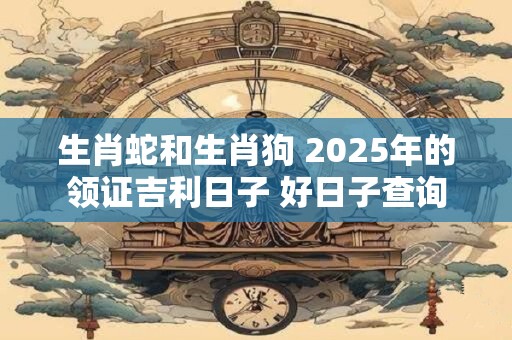 生肖蛇和生肖狗 2025年的领证吉利日子 好日子查询