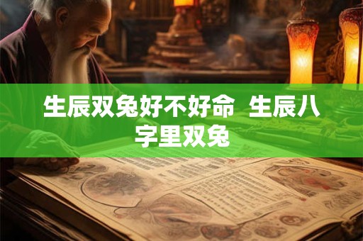 生辰双兔好不好命  生辰八字里双兔