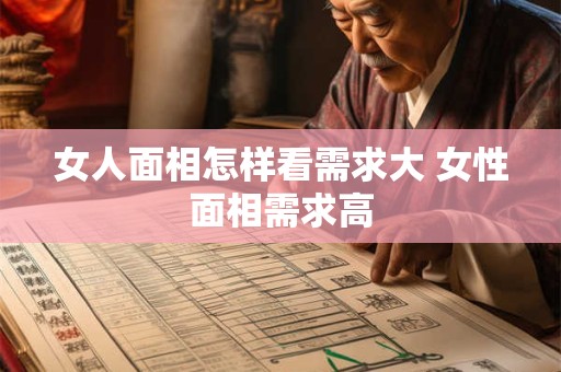 女人面相怎样看需求大 女性面相需求高
