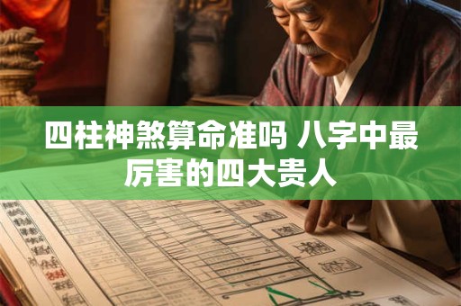 详细阅读:四柱神煞算命准吗 八字中最厉害的四大贵人 四柱神煞算命准吗 八字中最厉害的四大贵人