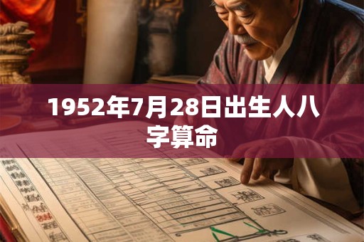 1952年7月28日出生人八字算命