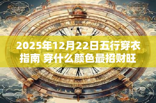 2025年12月22日五行穿衣指南 穿什么颜色最招财旺运