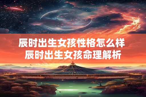 辰时出生女孩性格怎么样 辰时出生女孩命理解析