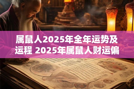 属鼠人2025年全年运势及运程 2025年属鼠人财运偏弱