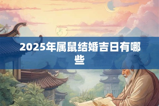 2025年属鼠结婚吉日有哪些