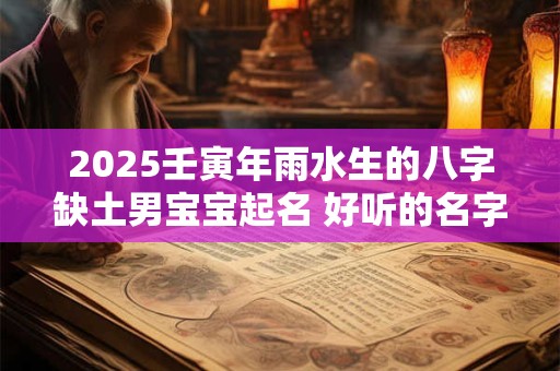 2025壬寅年雨水生的八字缺土男宝宝起名 好听的名字库