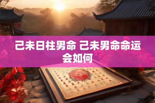 己未日柱男命 己未男命命运会如何