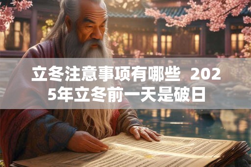 立冬注意事项有哪些  2025年立冬前一天是破日