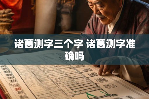 诸葛测字三个字 诸葛测字准确吗